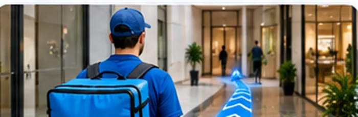 Delivery app indoor navigation API for last mile operations